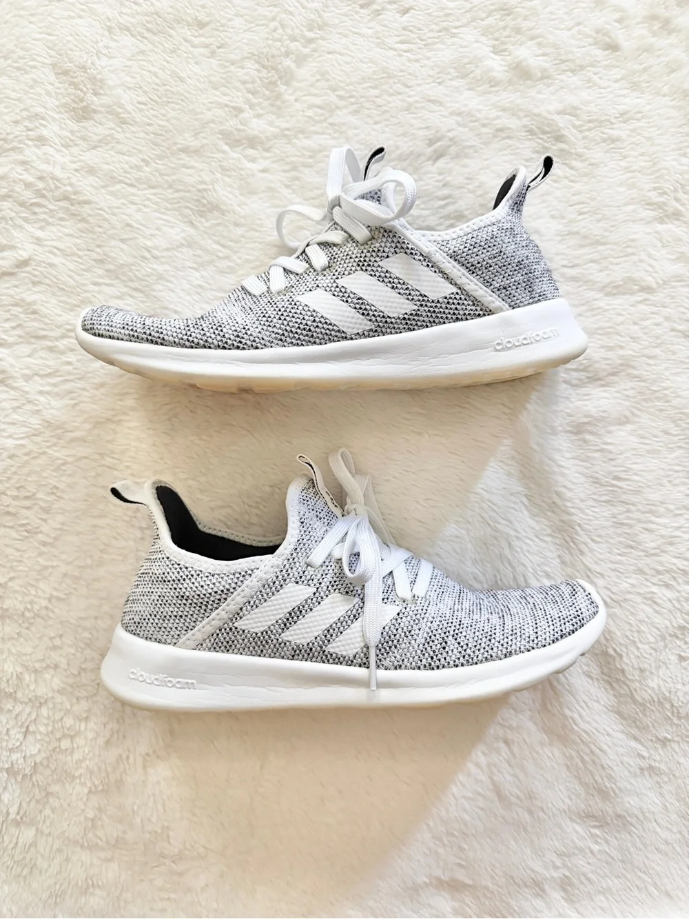 Adidas Cloudfoam Pure Sneakers Gray White Size 7.5